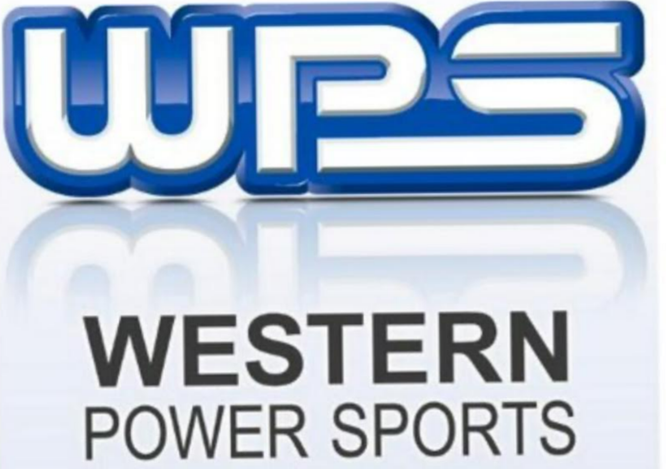 WPS logo with blue lettering above the words “Western Power Sports” on a white background